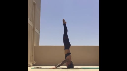 Headstand Variation, Headstand Pose Lotus Legs, Scale Variation