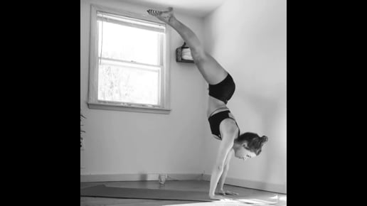 Straddle Split Pose in Handstand,  Four Limbed Staff, Upward Facing Dog, Downward Facing Dog