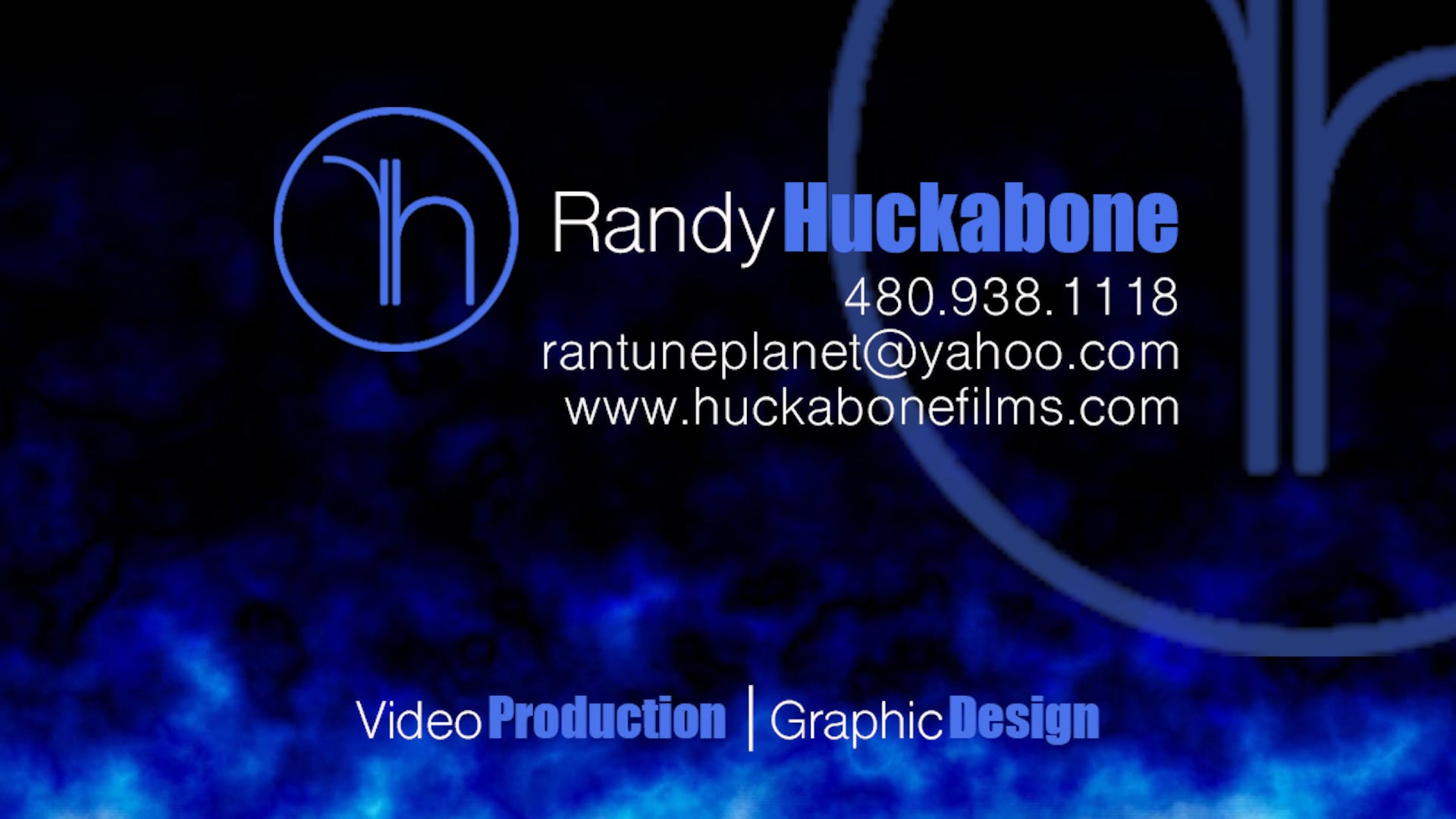 Promotional video thumbnail 1 for Huckabone Films Entertainment