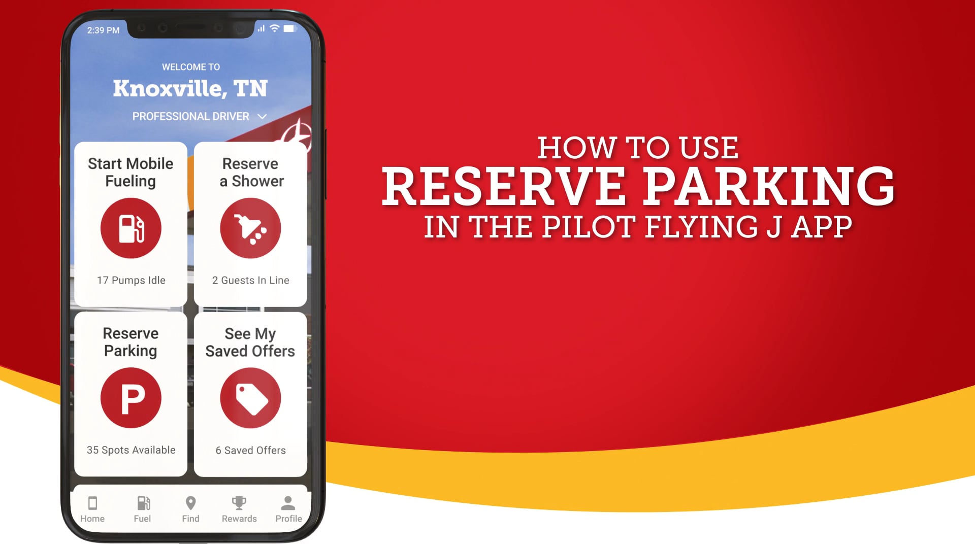 Reserve Parking in the Pilot Flying J App on Vimeo