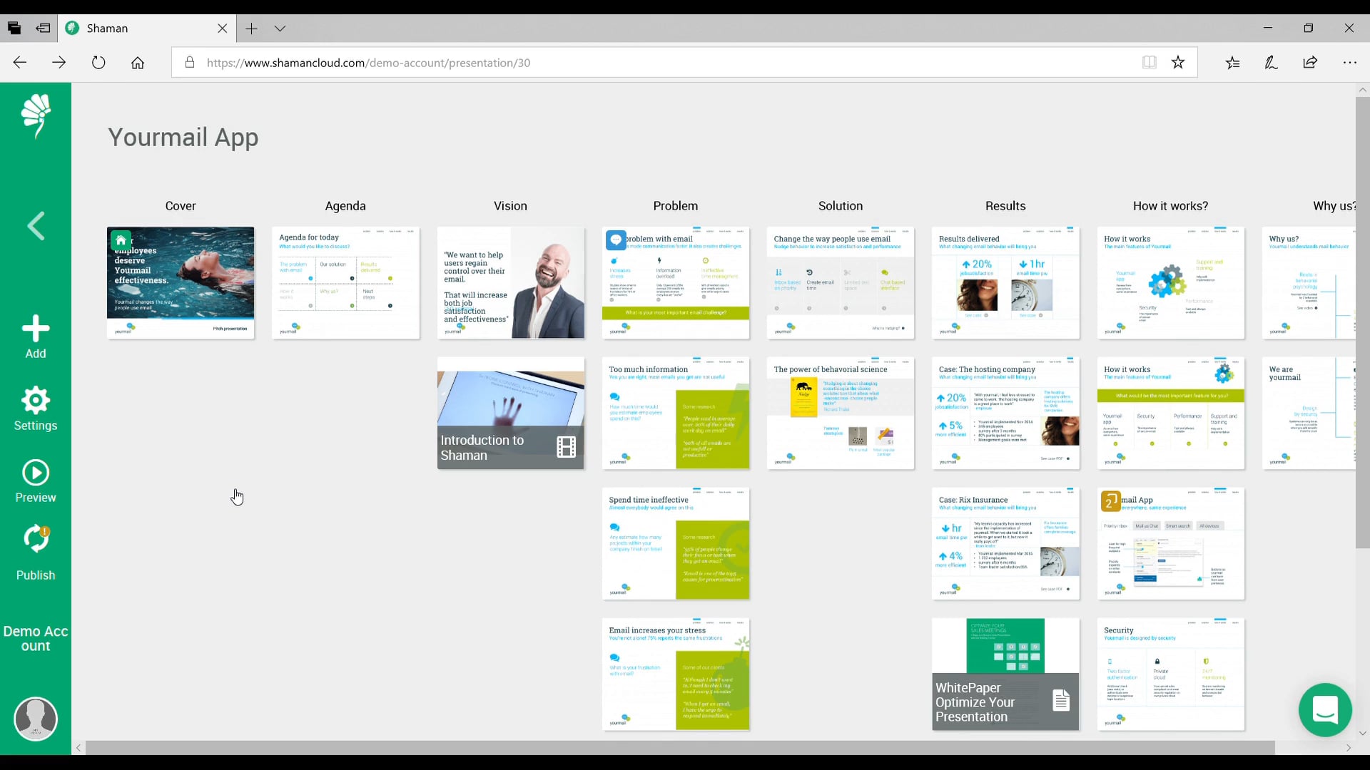 How to navigate in the presentation preview? on Vimeo