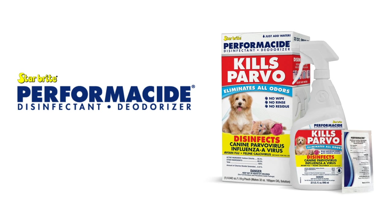 PERFORMACIDE® Veterinary Pet Care Disinfectant / Deodorizer KILLS