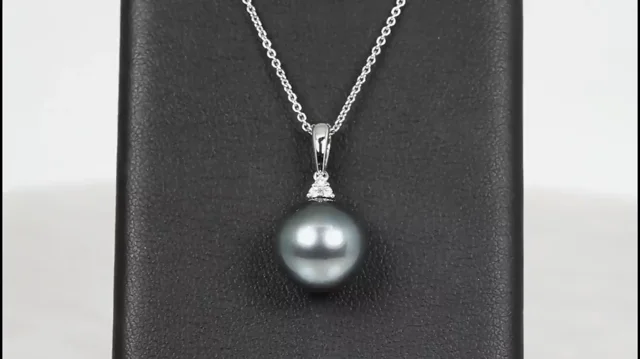 Black pearl deals and diamond necklace