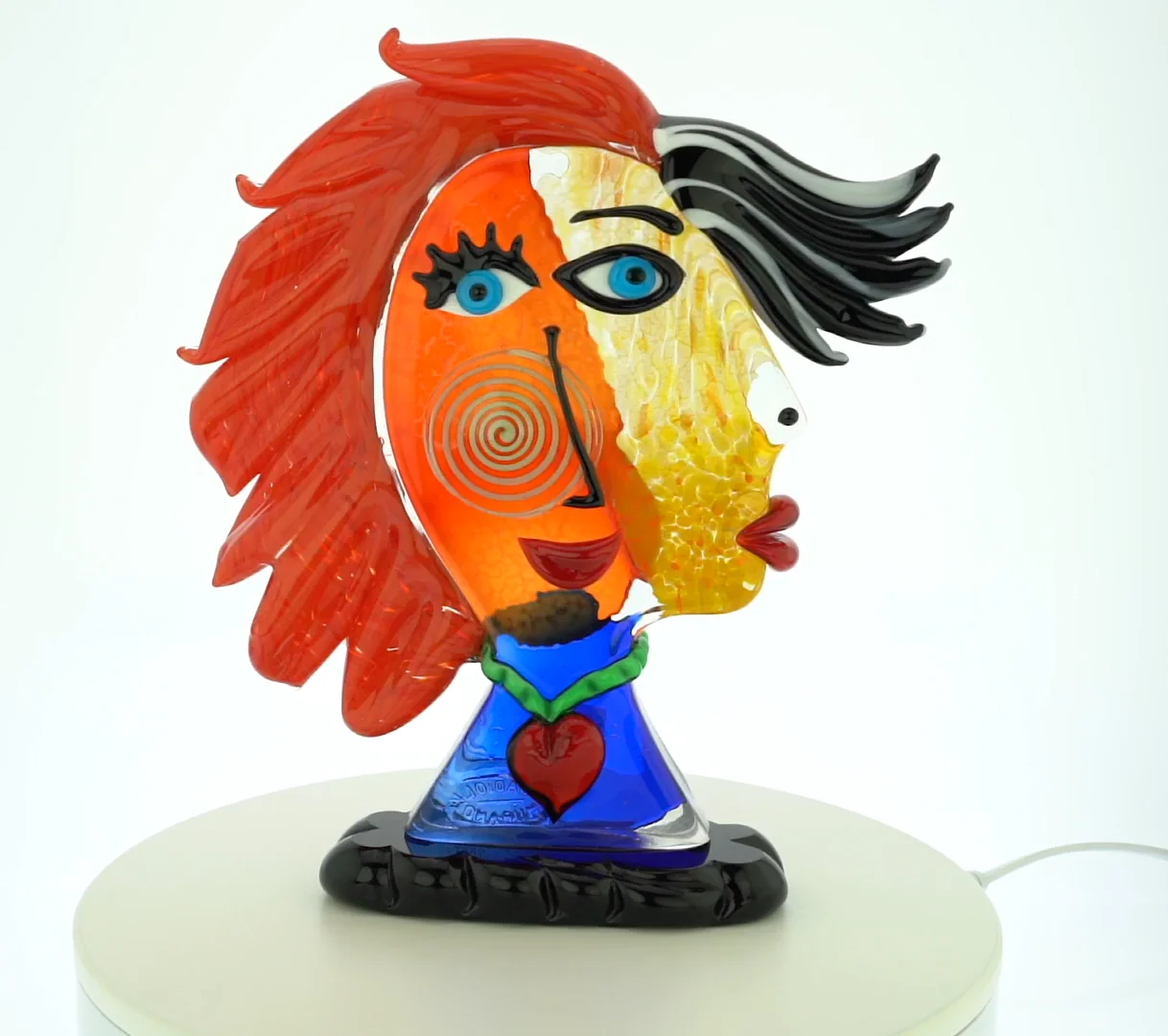 Murano Glass Picasso Head Of A Woman With Red Hair on Vimeo