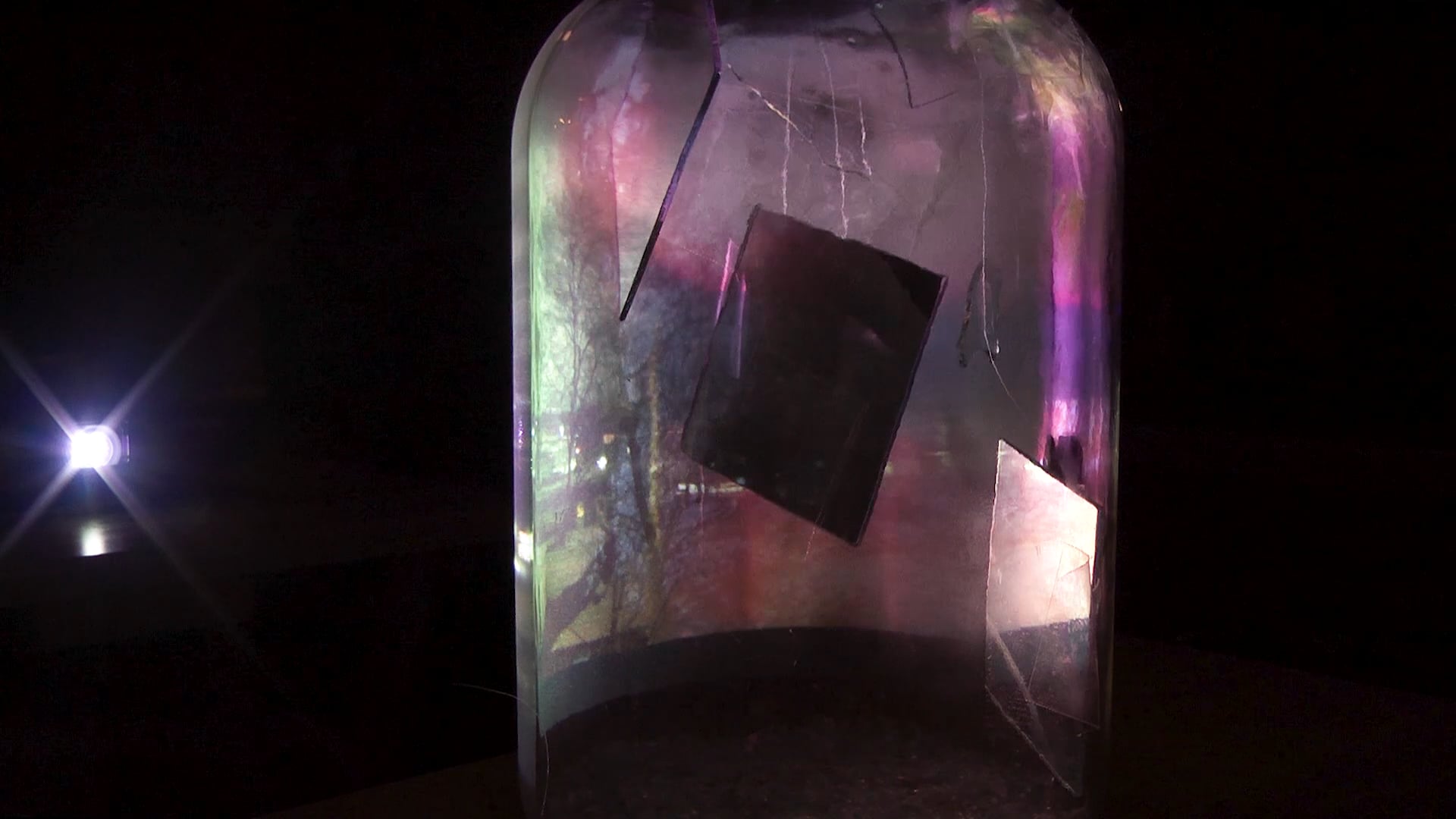 Sandblasted Jar Projection Experiment