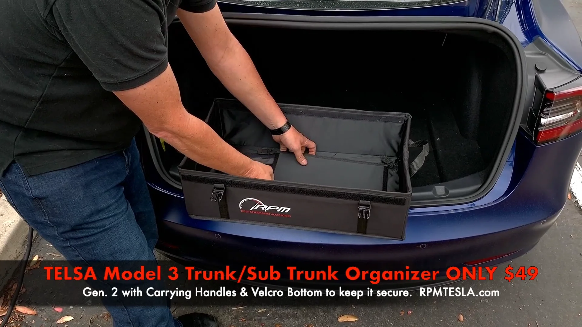 Model 3 store trunk organizer