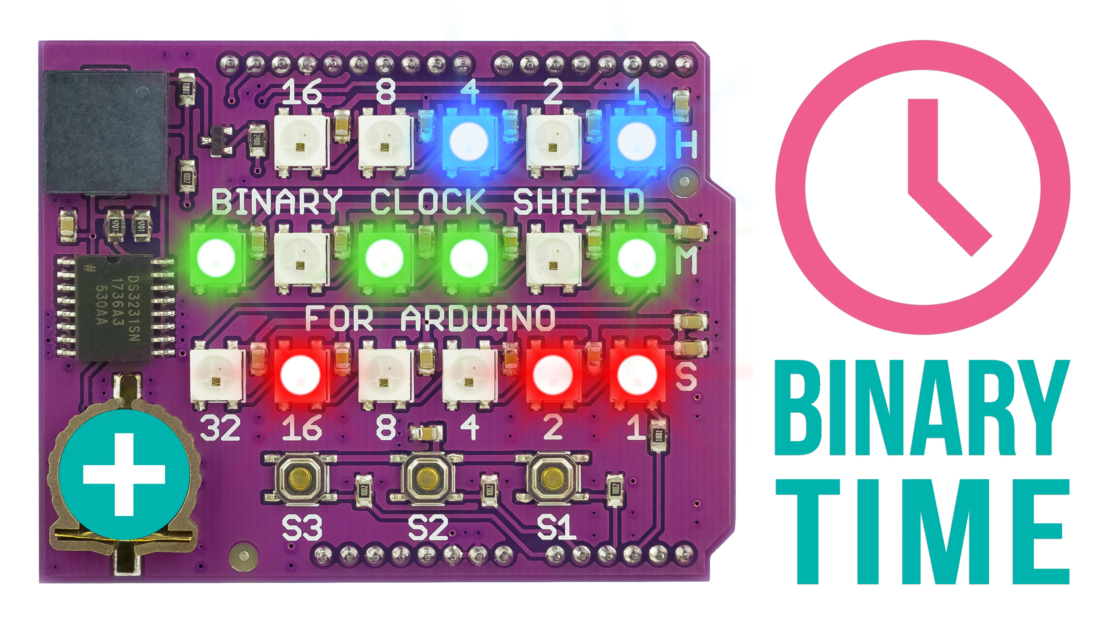 TIME - Binary Clock Shield for Arduino