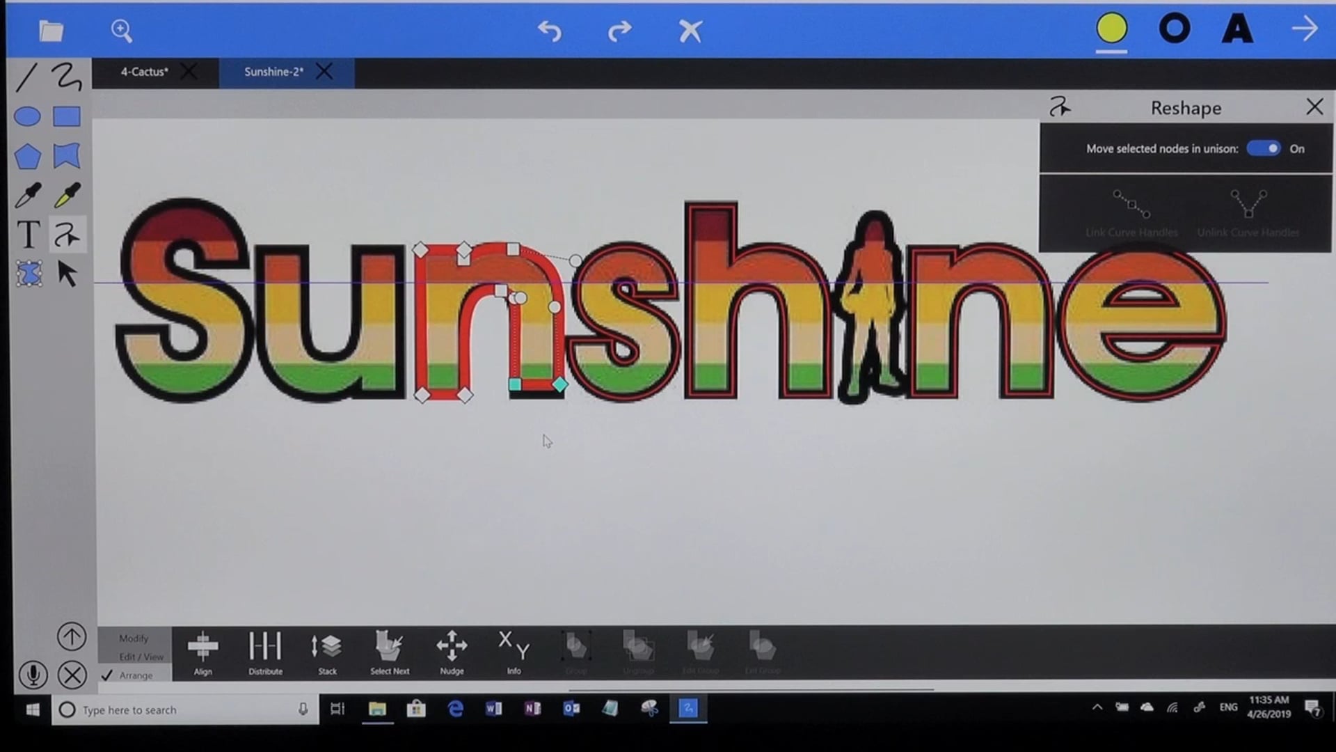 Reshape tool