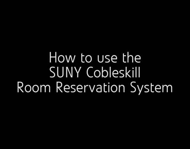 SUNY Cobleskill Room Reservation System Training on Vimeo