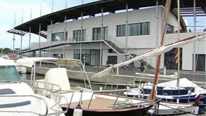 La seu social del Club Nàutic de l'Escala en marxa