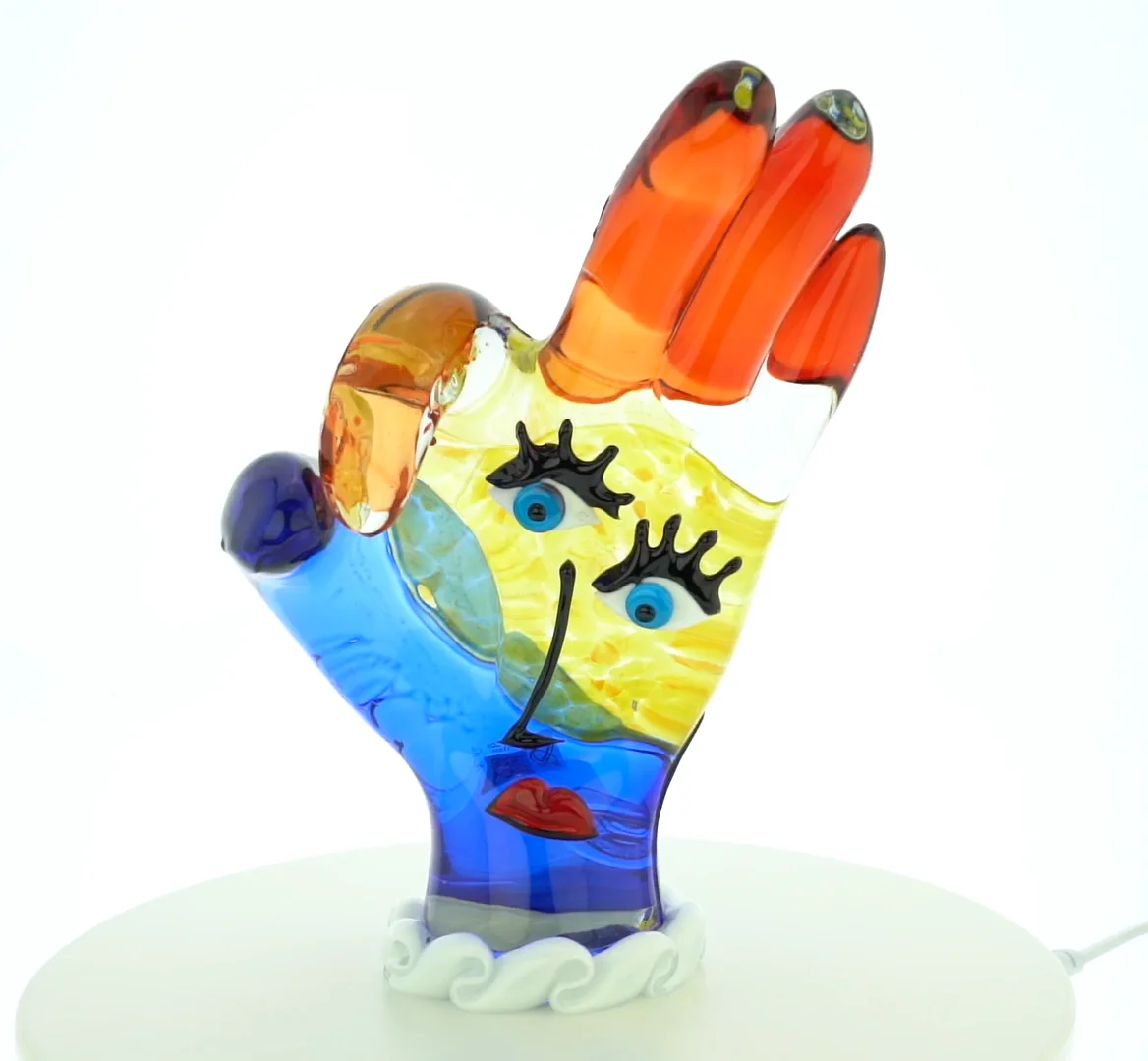 Murano Glass Picasso Hand OK Sign