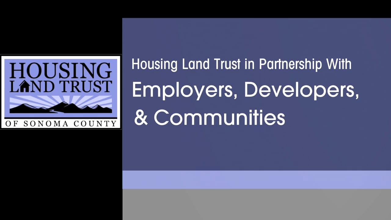 Housing Land Trust of Sonoma County In Partnership on Vimeo