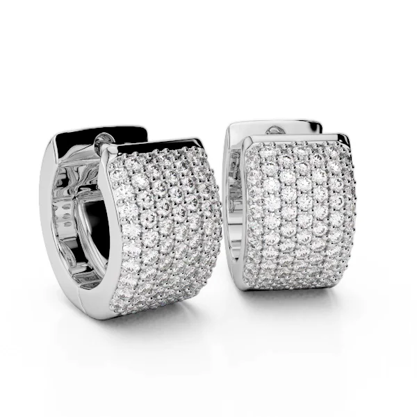 Huggie Diamond Hoop Earrings MOB107WG – AZZI Jewelers