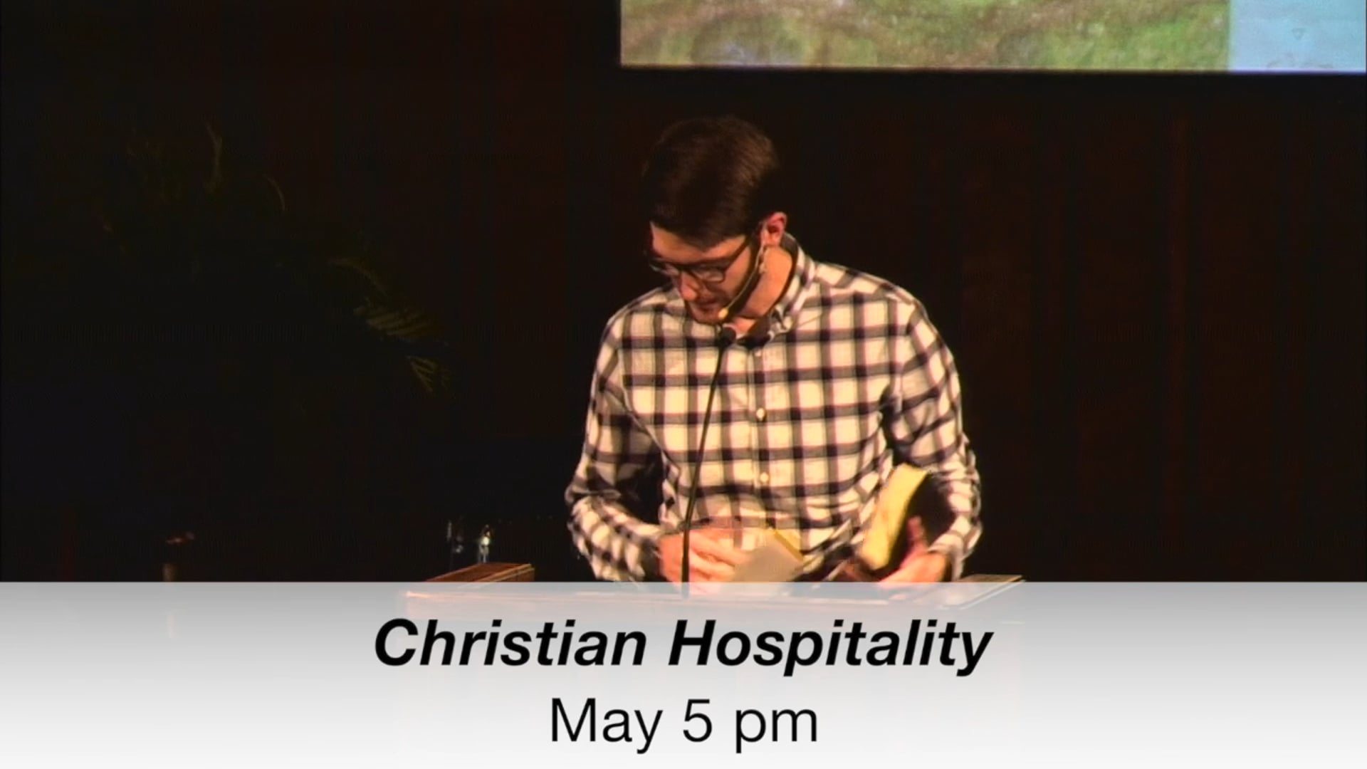 May 5 p.m. Christian Hospitality