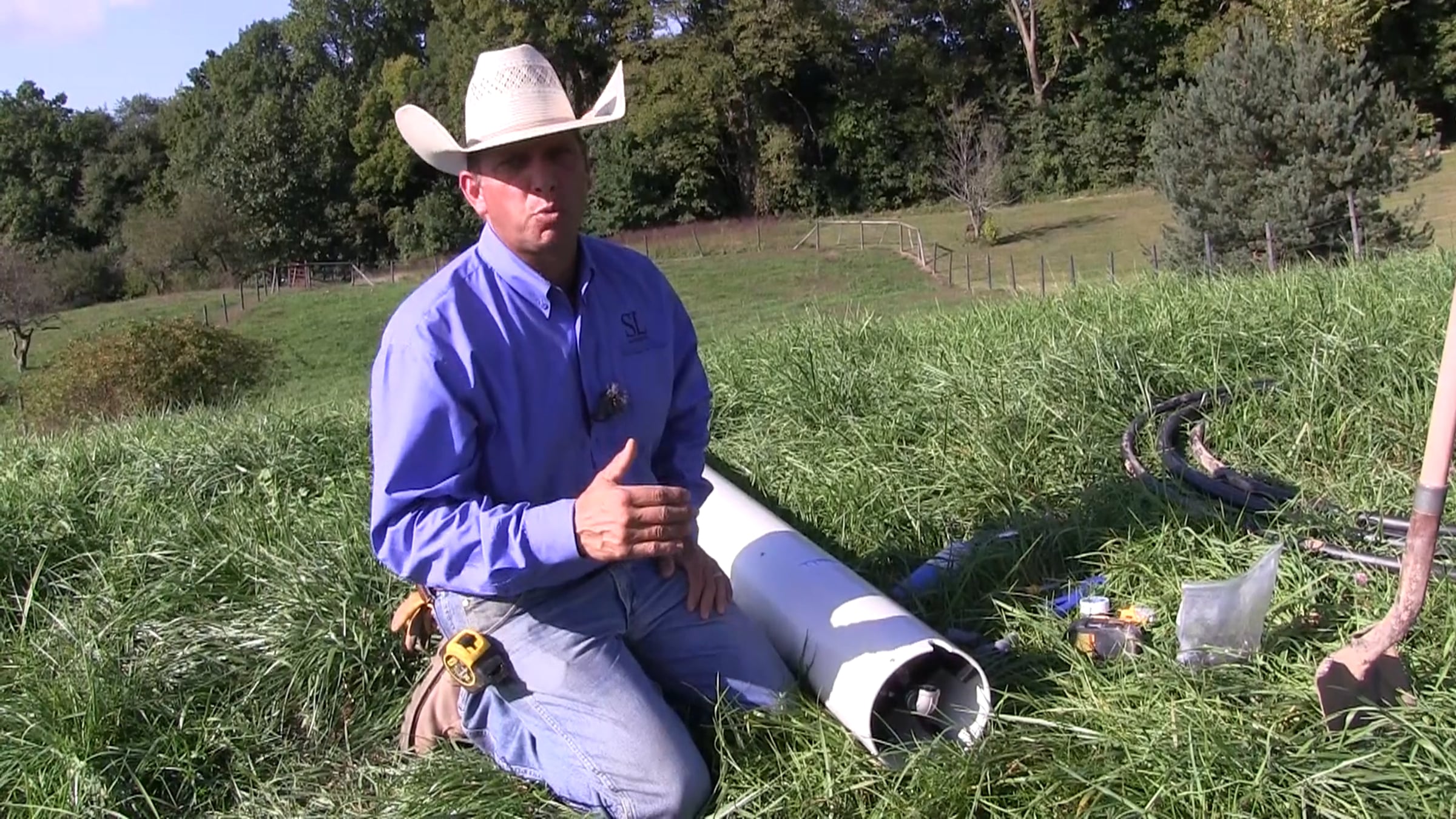 Non Electric Cattle Waterer Installation by Drinking Post Waterer ...