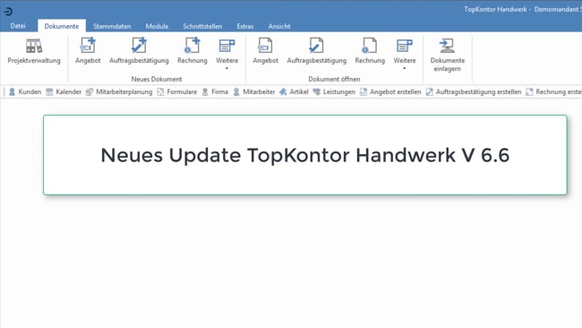 Neues Update / Upgrade Vers. 6.6