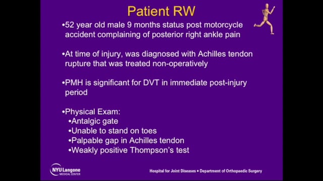 Achilles Tendon Reconstruction and FHL Transfer