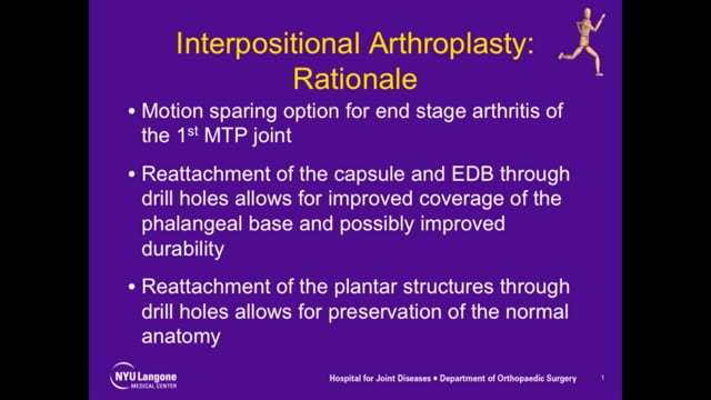 Interpositional Arthroplasty for Hallux Rigidus: Improved Technique