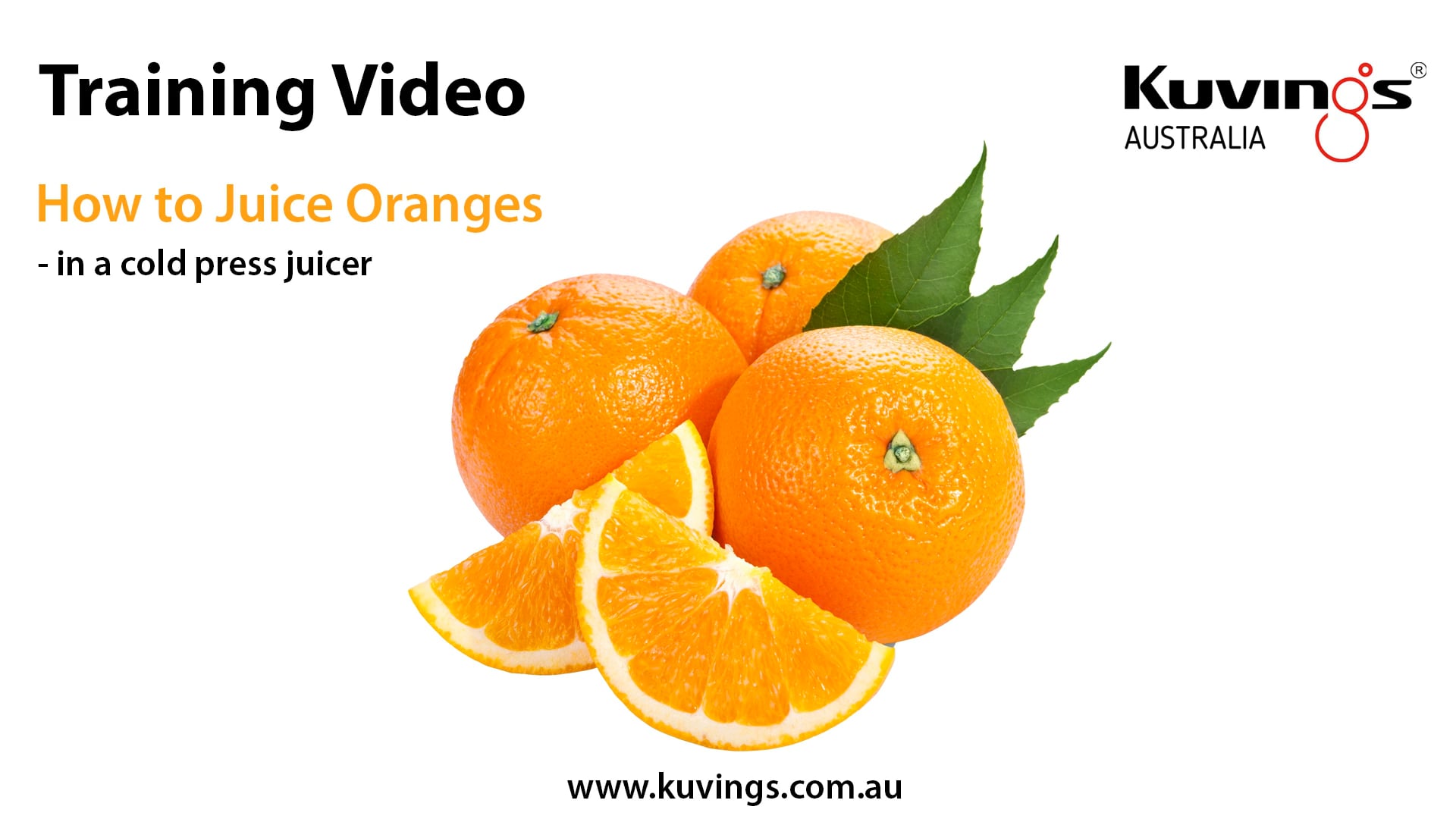 Juicing Oranges in a Kuvings Cold Press Juicer training video on Vimeo