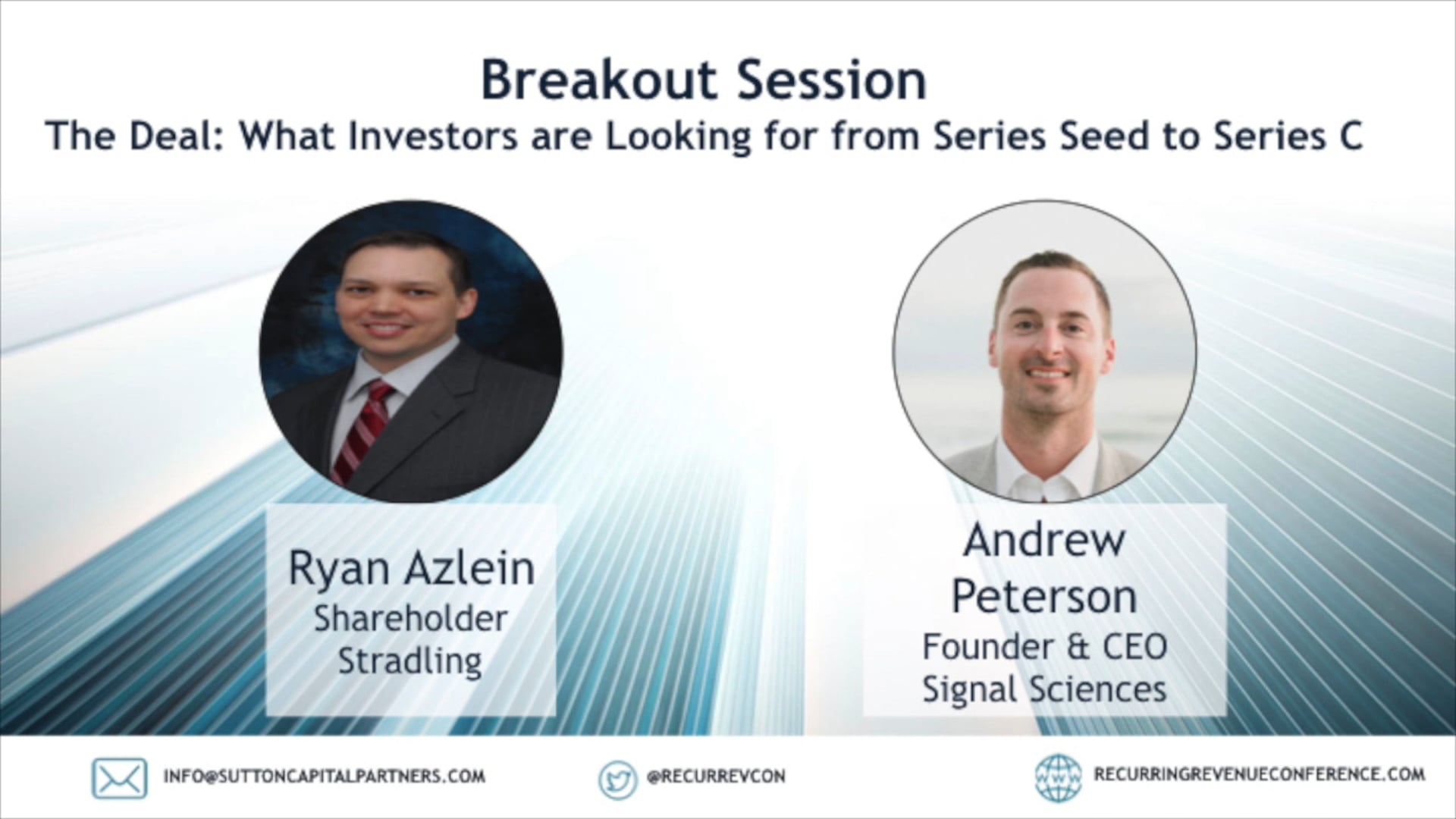 RRC19 - What Investors are looking for from Series Seed to Series C