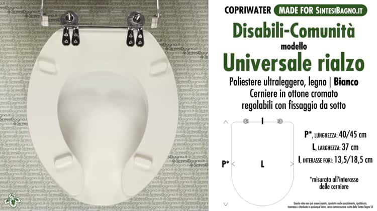 COPRIWATER per wc DISABILI. UNIVERSALE RIALZO H10 cm CON COPERCHIO. Legno  ricoperto on Vimeo