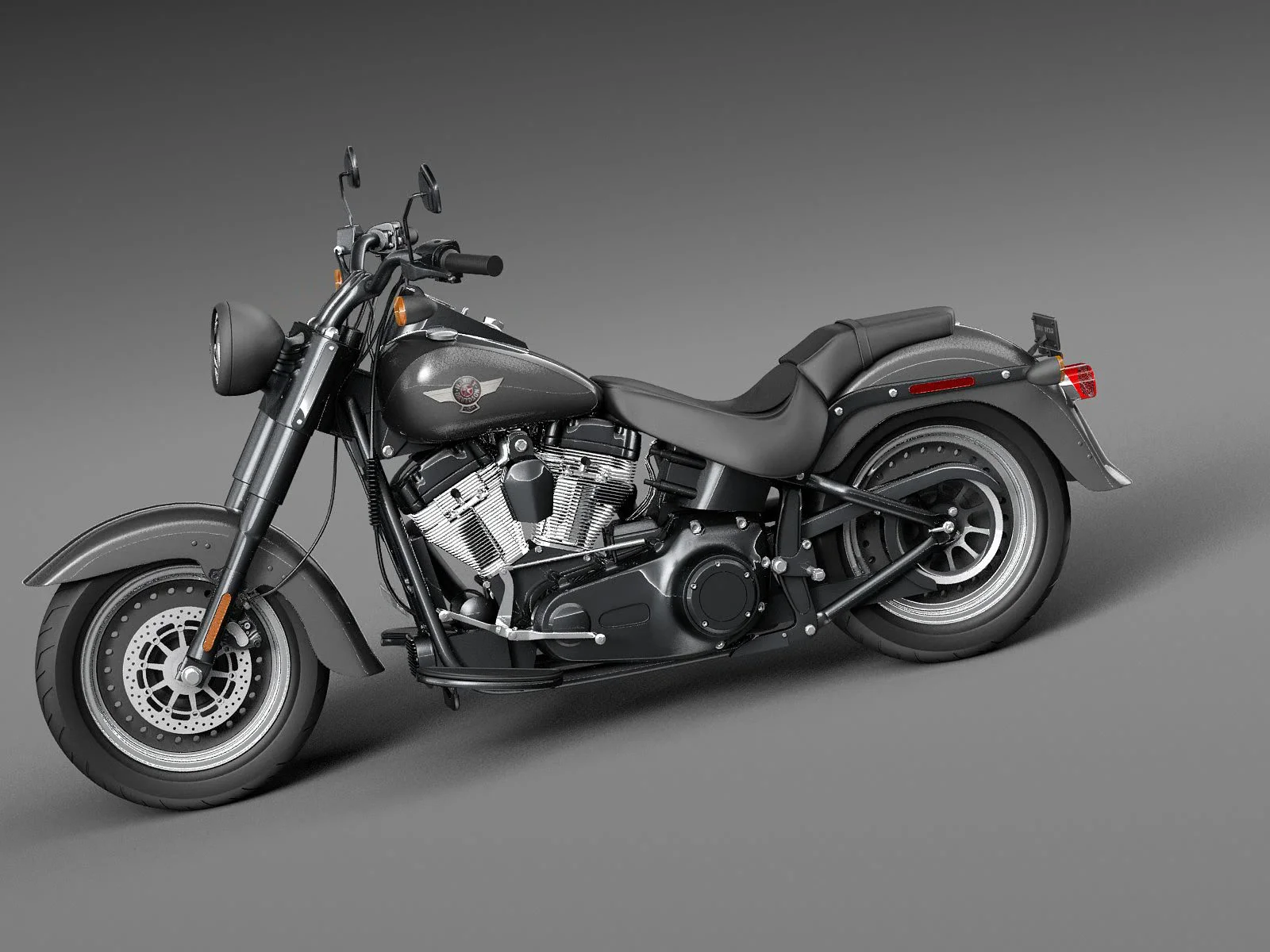 Harley fatboy outlet matte black