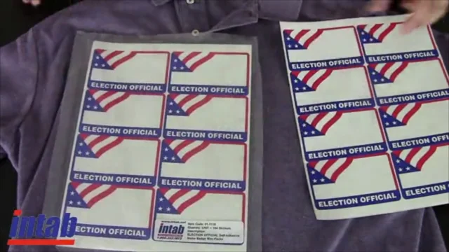 Election Official Name Badge - 4 x 2