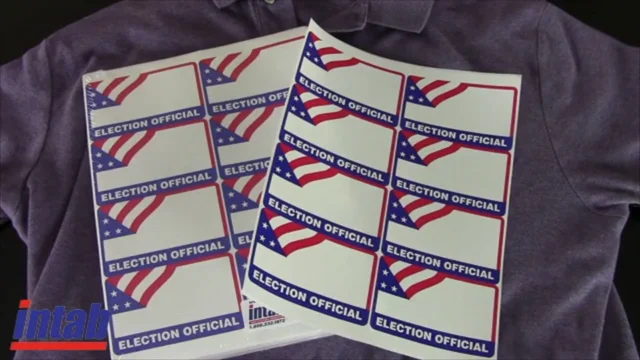 Election Official Name Badge - 4 x 2