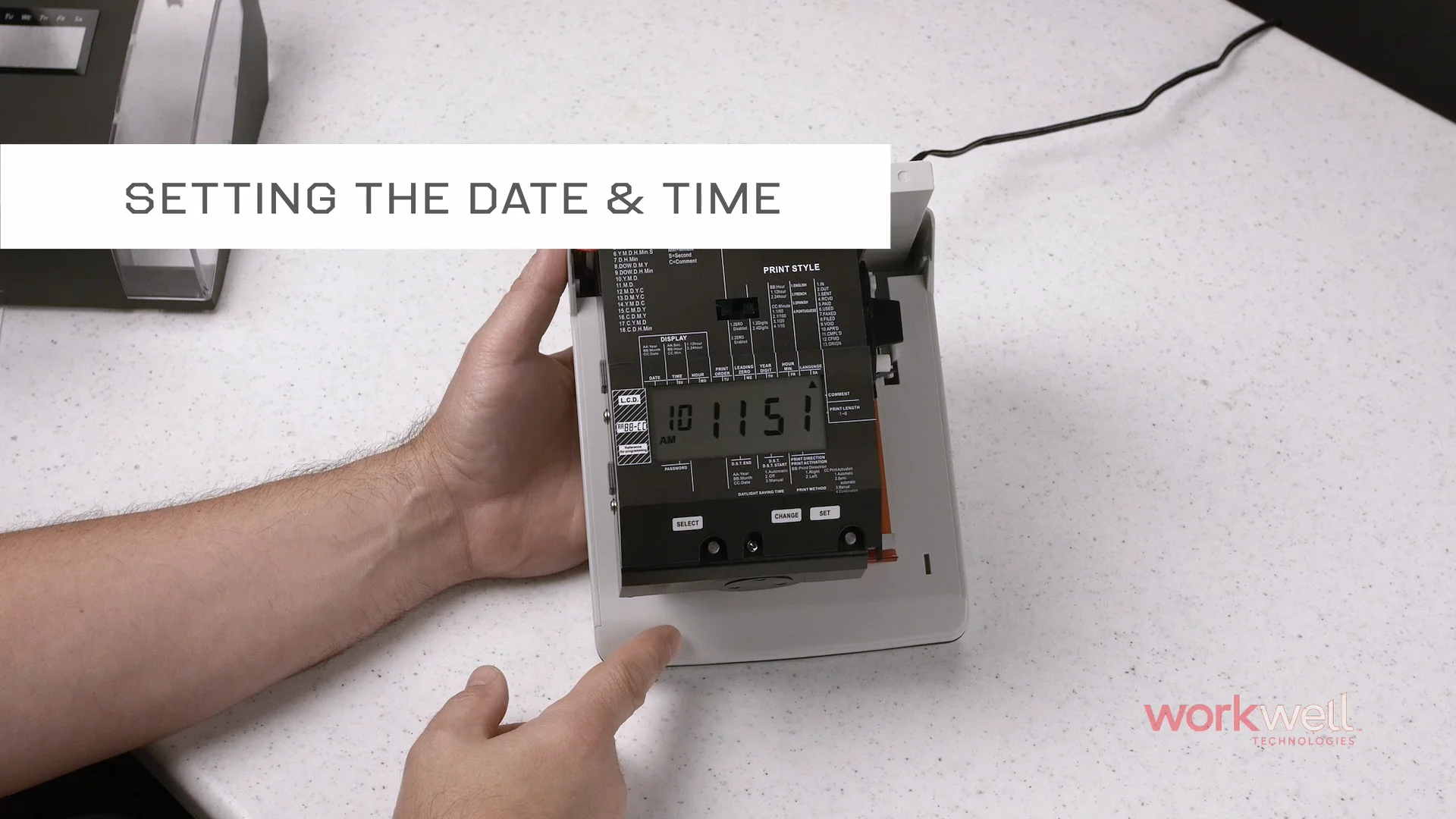 uPunch CR1000 Date & Time Set Up on Vimeo