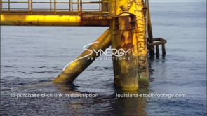 466 CU oil rig legs in waters of gulf of mexico