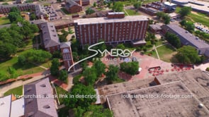 1258 aerial drone view louisiana tech campus video stock footage
