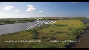544 Louisiana marsh wetland aerial drone low altitude angle