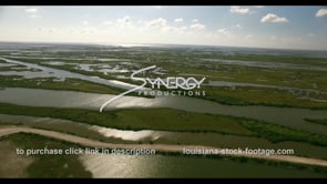 545 Louisiana coastal erosion dramatic epic aerial drone view showing pipeline right of ways