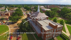 1261 Louisiana Tech college video stock footage aerial drone view