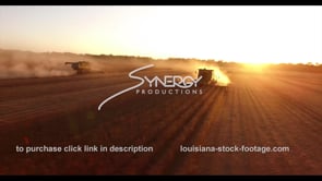 623 sunrise soybean harvest epic awesome aerial drone arc Louisiana farmland agriculture