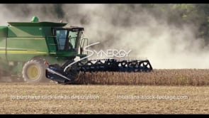 626 John Deere combine tractor harvesting soybean