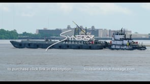 1105 barge reveals riverboat on Mississippi River in New Orleans