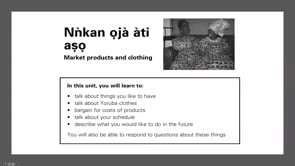 Yorùbá L3 Lesson 3