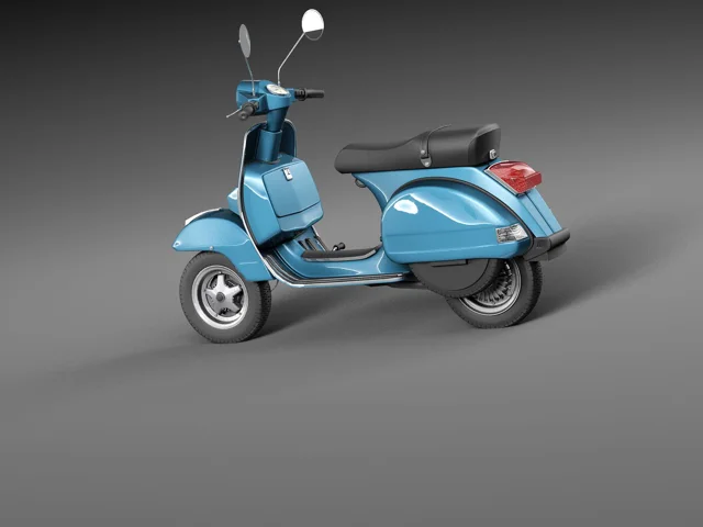 Modello 3D Vespa PX 125 2011 Con Sidecar - TurboSquid 1927238