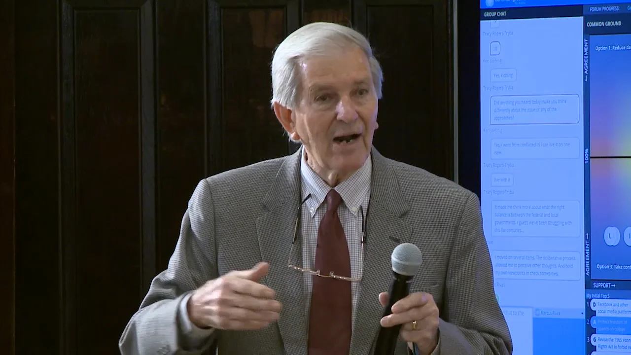 Closing Remarks from David Mathews | A Public Voice 2019 on Vimeo