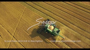 762 super cool rice farm harvest descending aerial drone