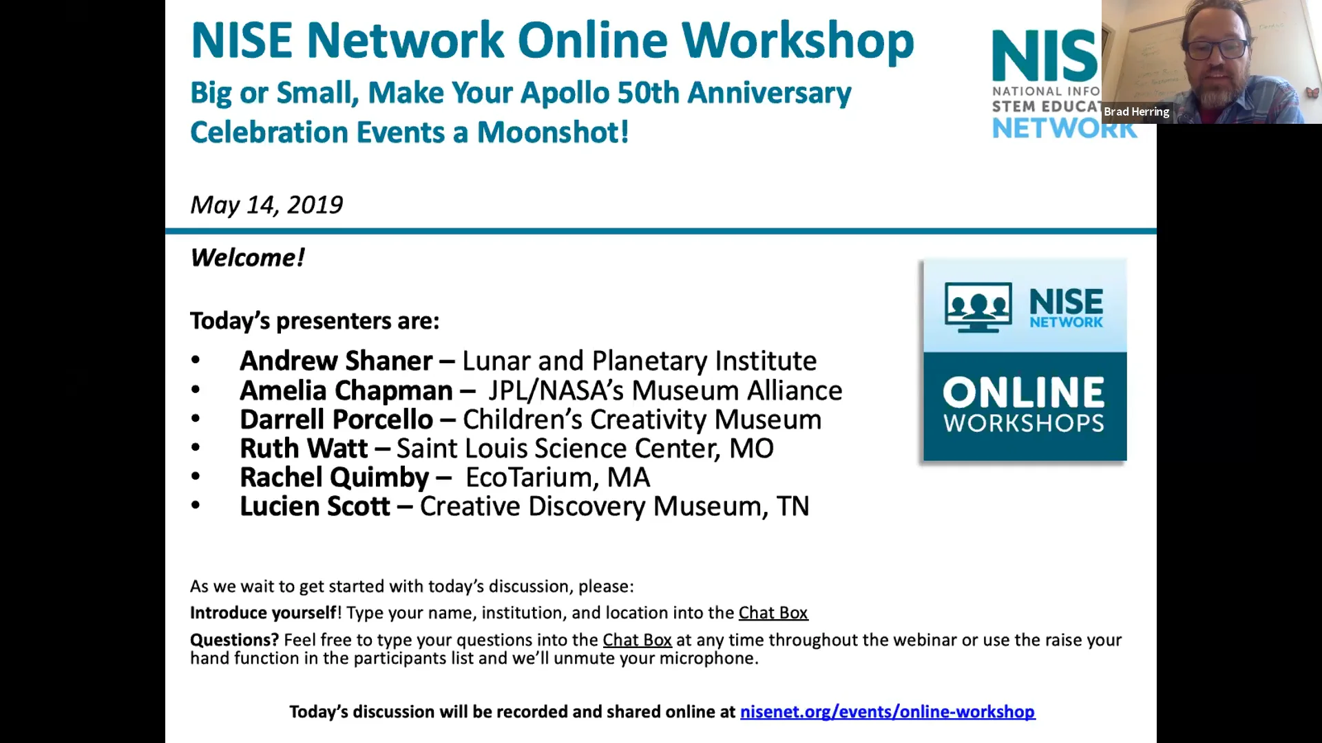Online Workshop: Big or Small, Make Your Apollo 50th Anniversary  Celebration Events a Moonshot! (Recorded), image size:1920x1080