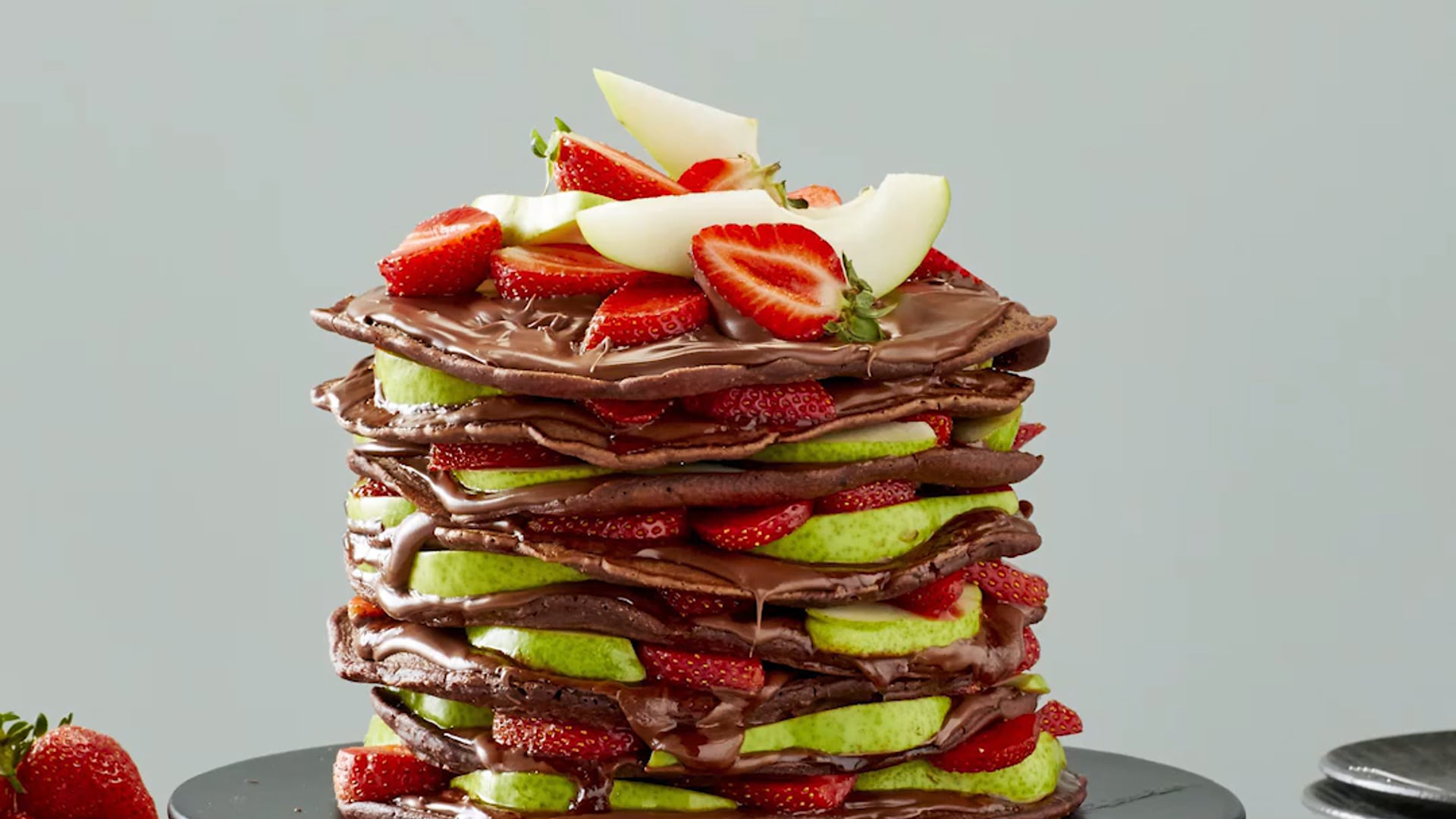 Woolworths Social -  Choc Berry Pancake Cake