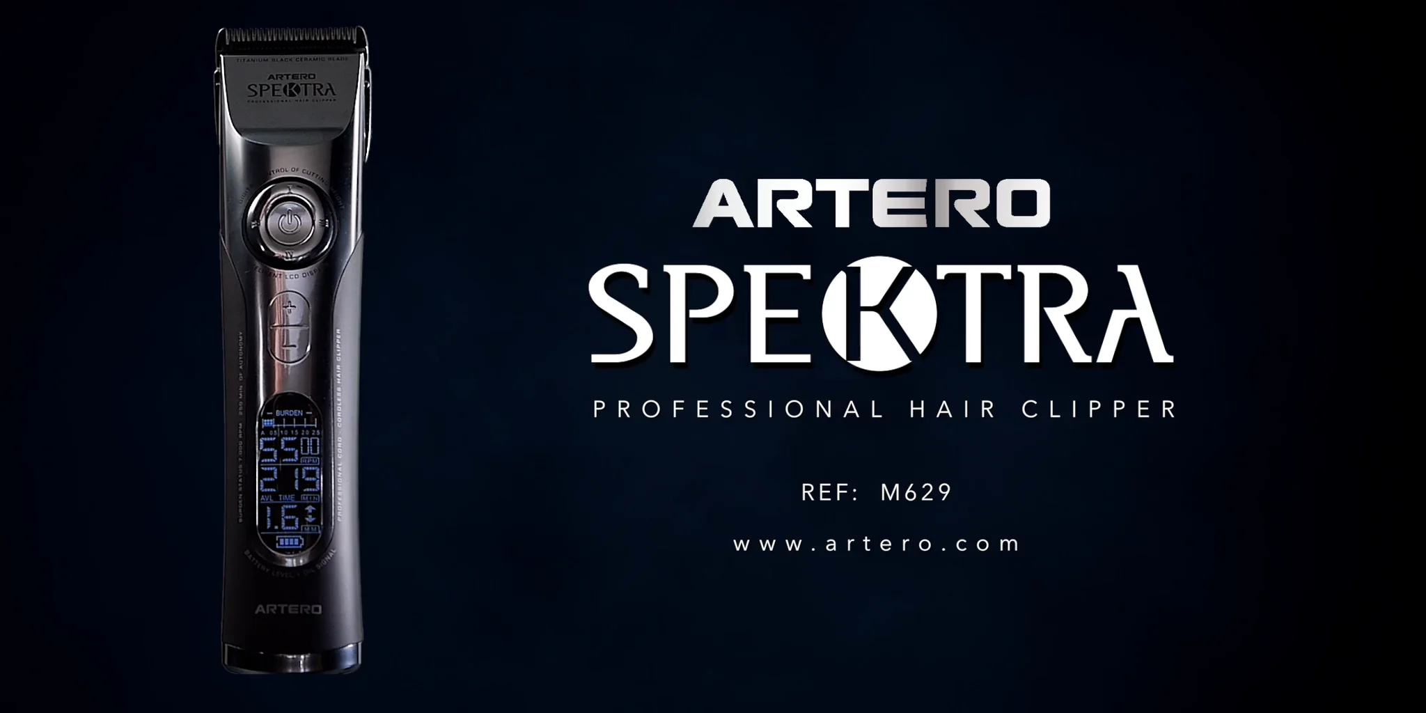 Spektra Cordless Digital Clipper with Free Oil Fresh by Artero