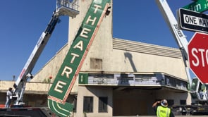 25th Steet Theatre Sign Removal