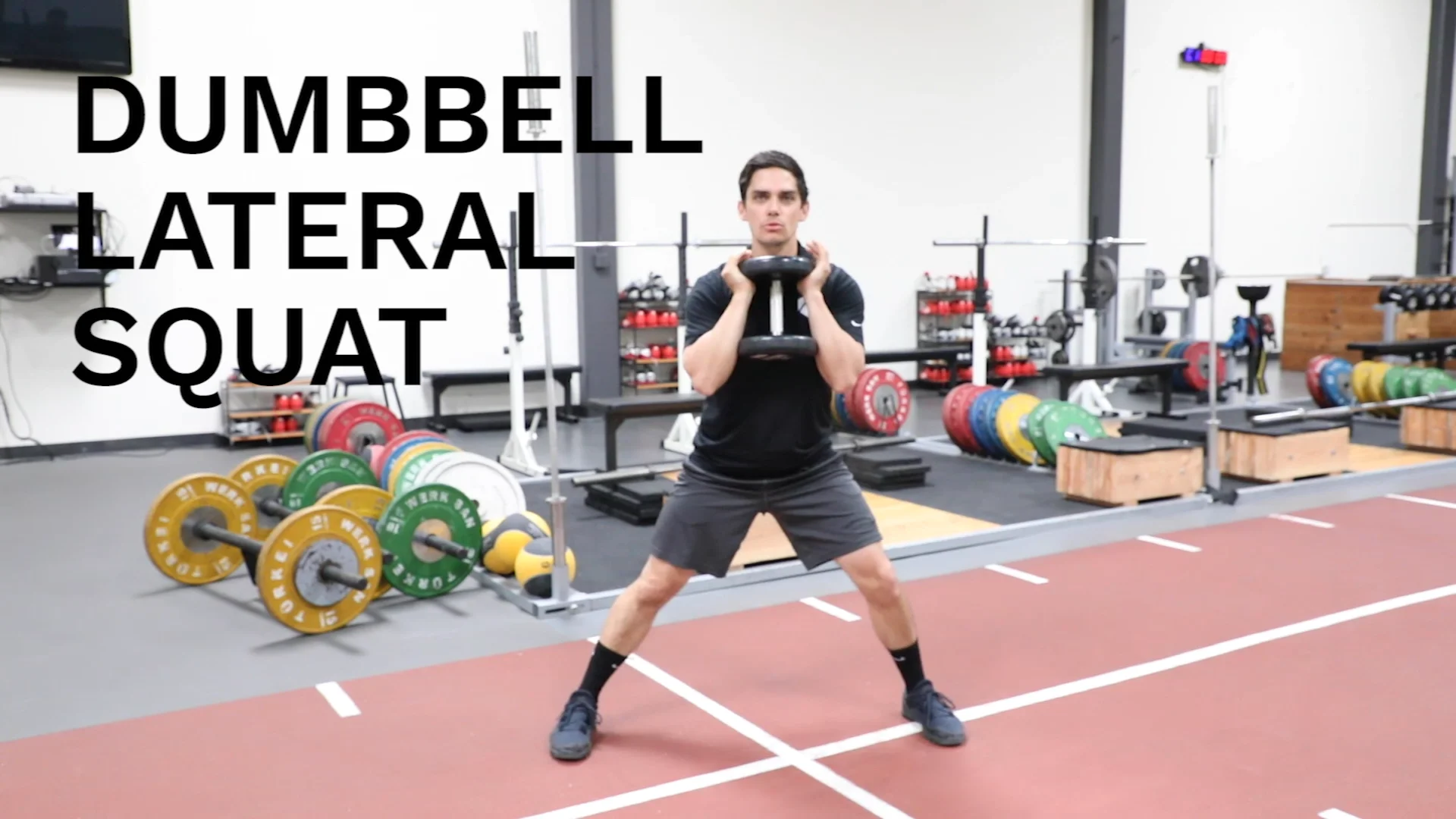 Dumbbell side online squat