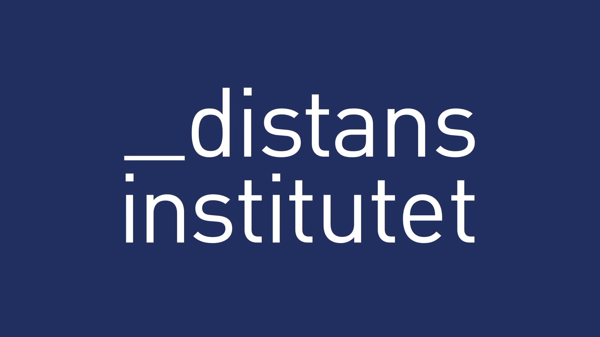 Socialpedagog, Distansinstitutet