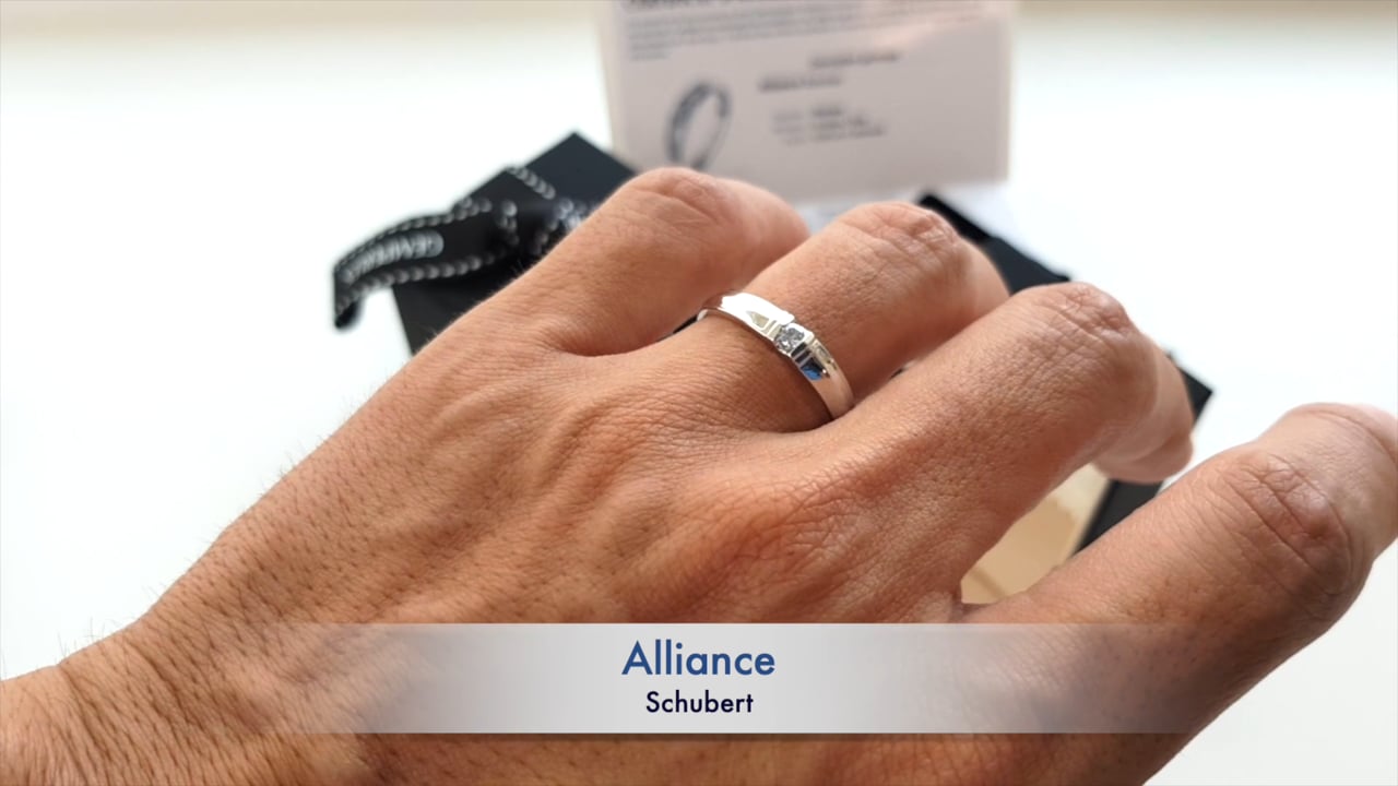 Fede Nuziale di matrimonio Uomo, Solitario sophistiqué I Schubert