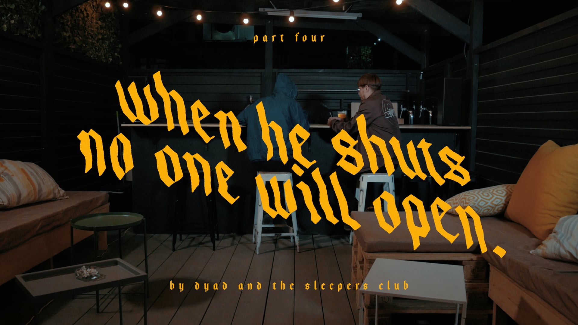Part IV. When He Shuts No One Will Open.