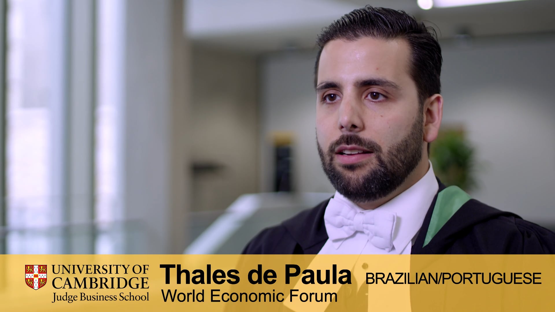 Cambridge MBA career and alumni stories 2019: Thales de Paula (Brazil)